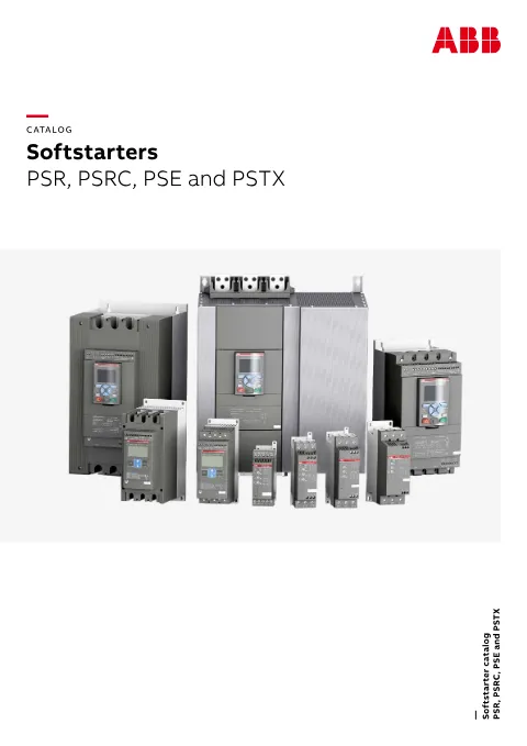 Trang bìa Softstarters PSR, PSE and PSTX Catalogue