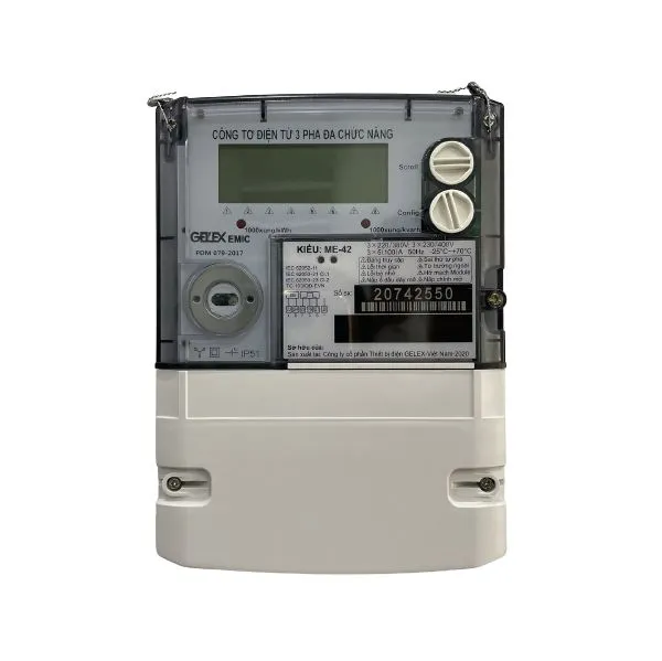 Công tơ điện tử Gelex EMIC ME-42 3 pha 3 giá 5(100)A
