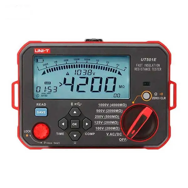 Máy đo điện trở cách điện Uni-T UT501E (1000V, 4GΩ, USB, IP54)