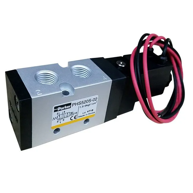 Van điện từ Parker PHS-520S-02-220V 5 cửa 2 vị trí, 1 Coil, Ren 13