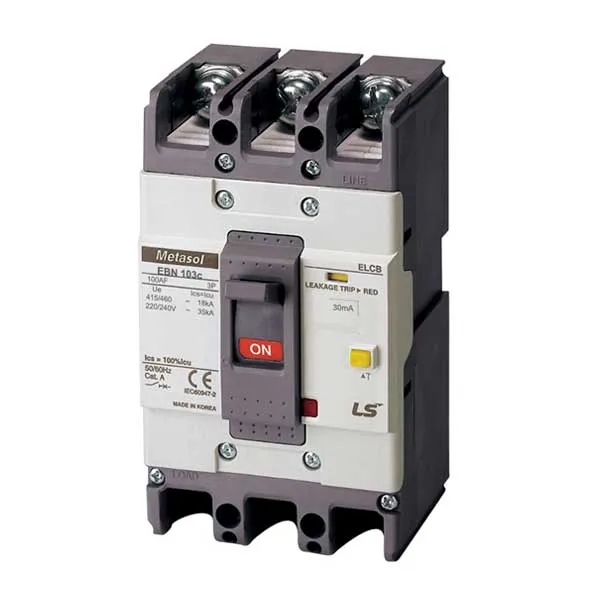 CB khối chống giật LS EBN103c 60A 3P 30mA 18kA