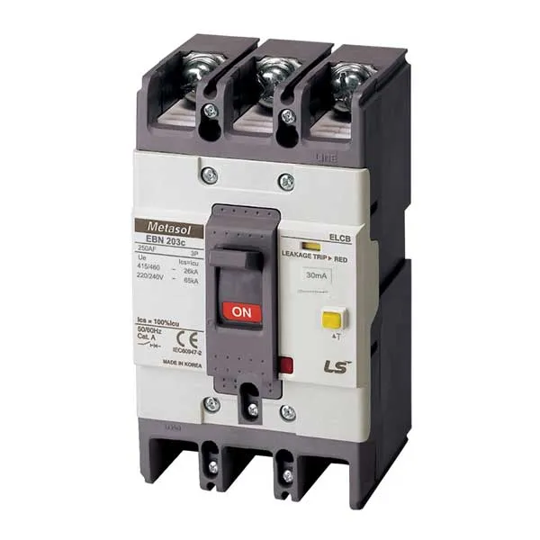 CB khối chống giật LS EBN203c 125A 3P 30mA 26kA