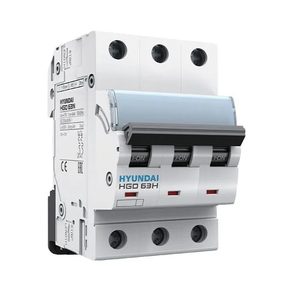 MCB Hyundai HGD63H 3P 20A 10kA