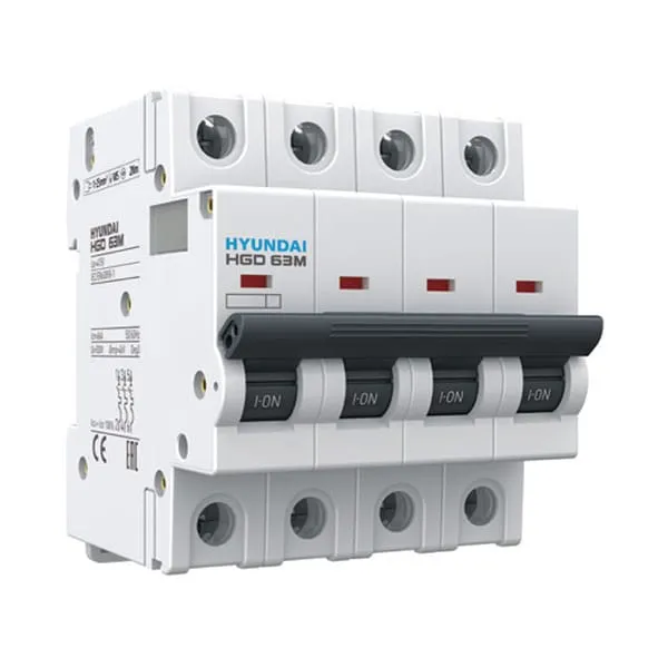 MCB Hyundai HGD63M 4P 10A 6kA