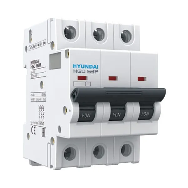 MCB Hyundai HGD63P 3P 6A 10kA