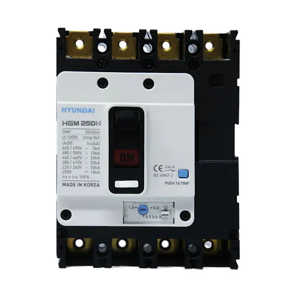 MCCB Hyundai HGM250H-F 4P 175A 38kA
