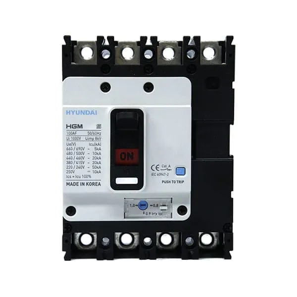MCCB Hyundai HGM250S-F 4P 200A 26kA